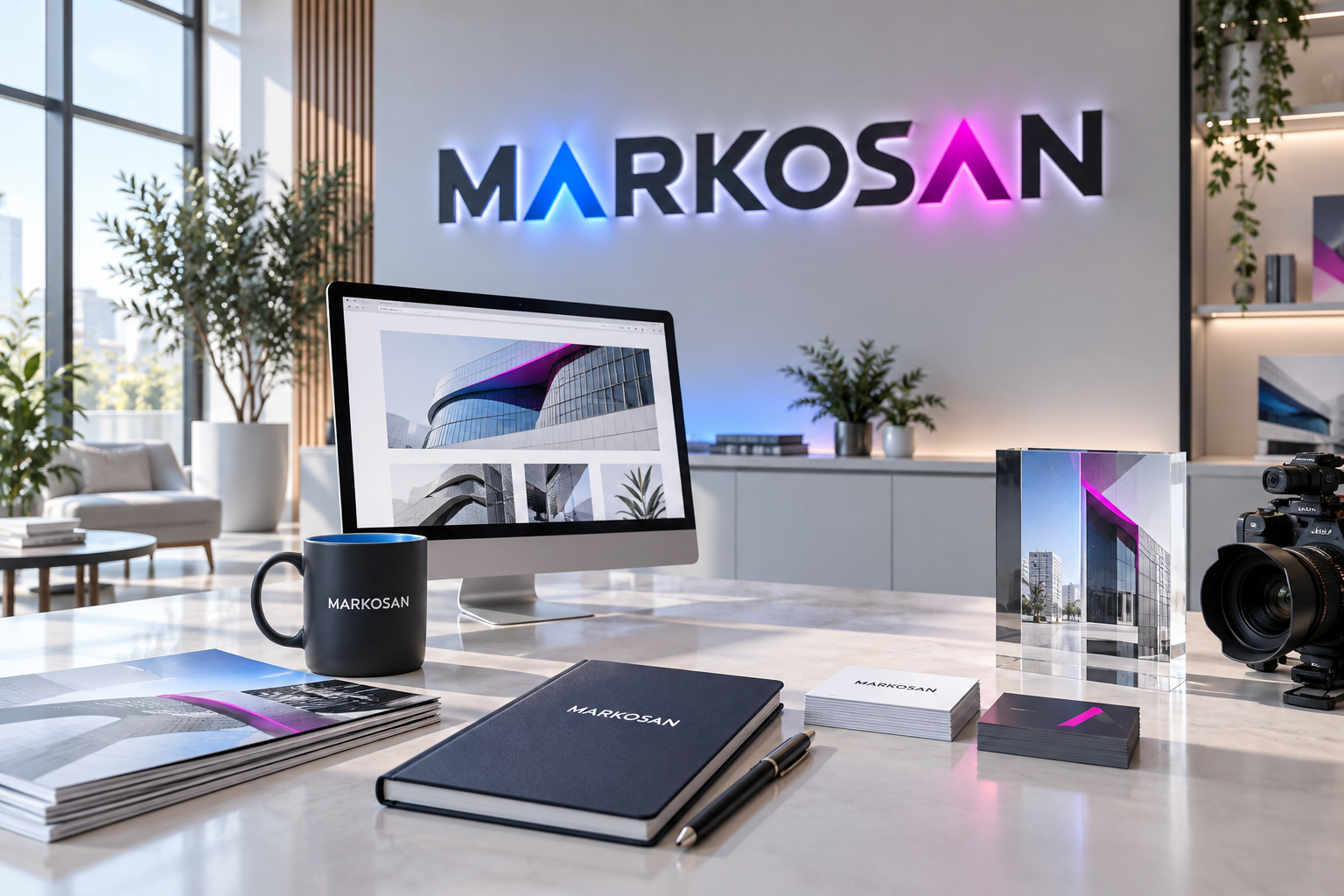 Markosan tasarım stüdyosunda web sitesi çalışması