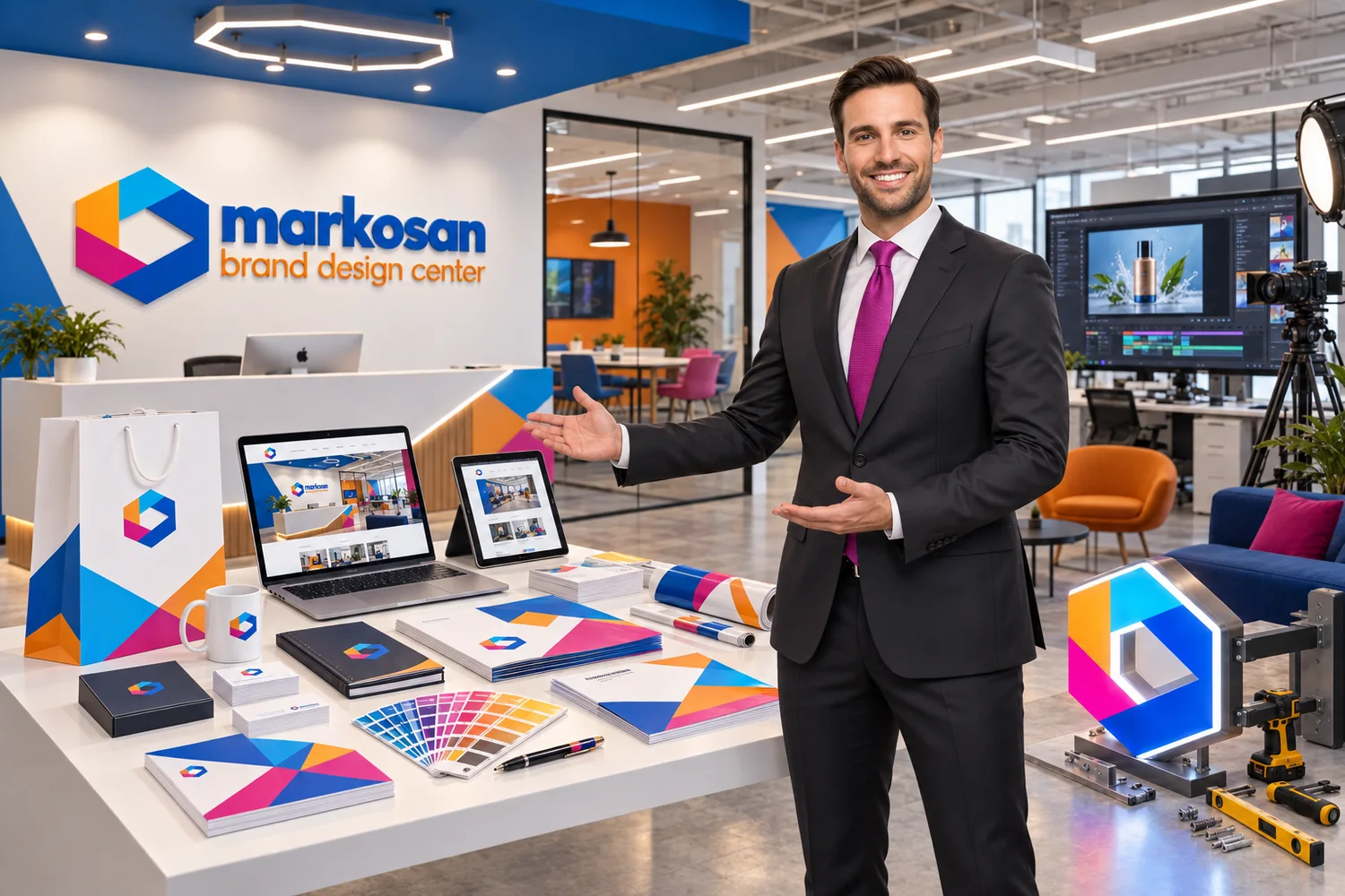 Markosan bütünleşik reklam çözümleri: web tasarım, kurumsal baskı ve dijital prodüksiyon
