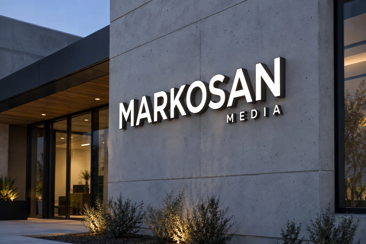 Markosan Media ışıklı kutu harf cephe tabelası