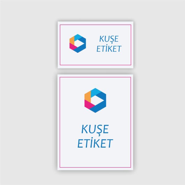 Kuşe Etiket - Düz Kesim