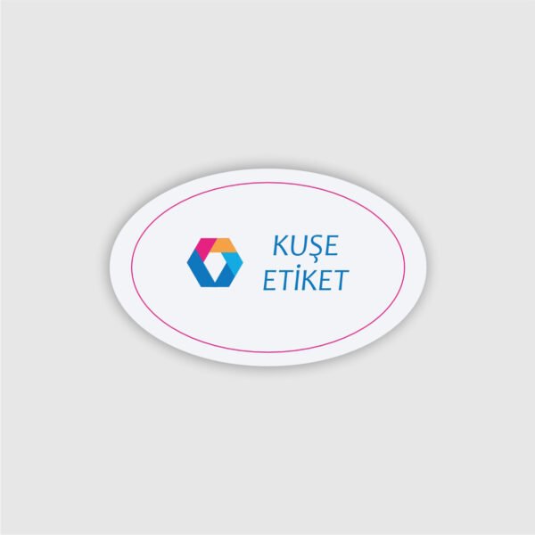 Kuşe Etiket - Elips Kesim